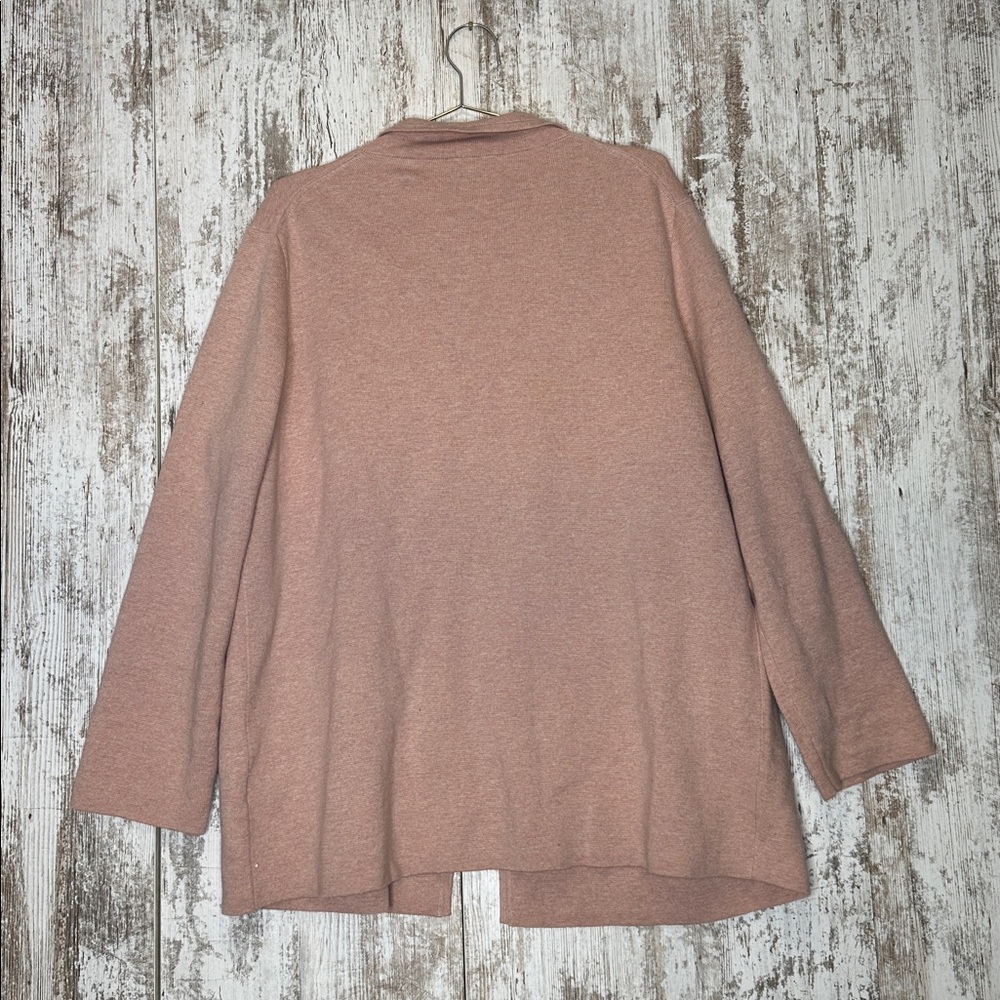 J.Crew Eloise Sweater-Blazer Women’s Size L Blush Pink Merino Wool Blend - Picture 3 of 10